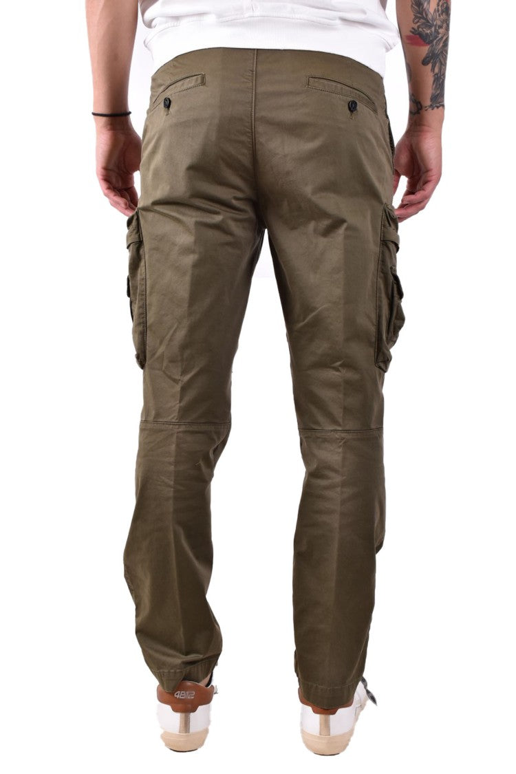 Diesel Green Cotton Cargo Pants