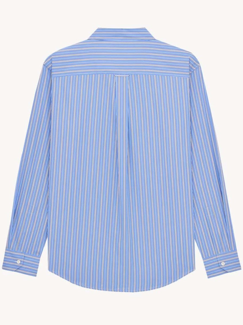 Saint Laurent Chemise Vertical Striped Classic-Collar Shirt