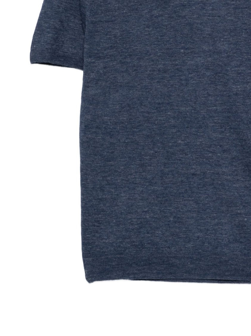 Barba Crew Neck Short-Sleeved Top With Subtle Chest Detail
