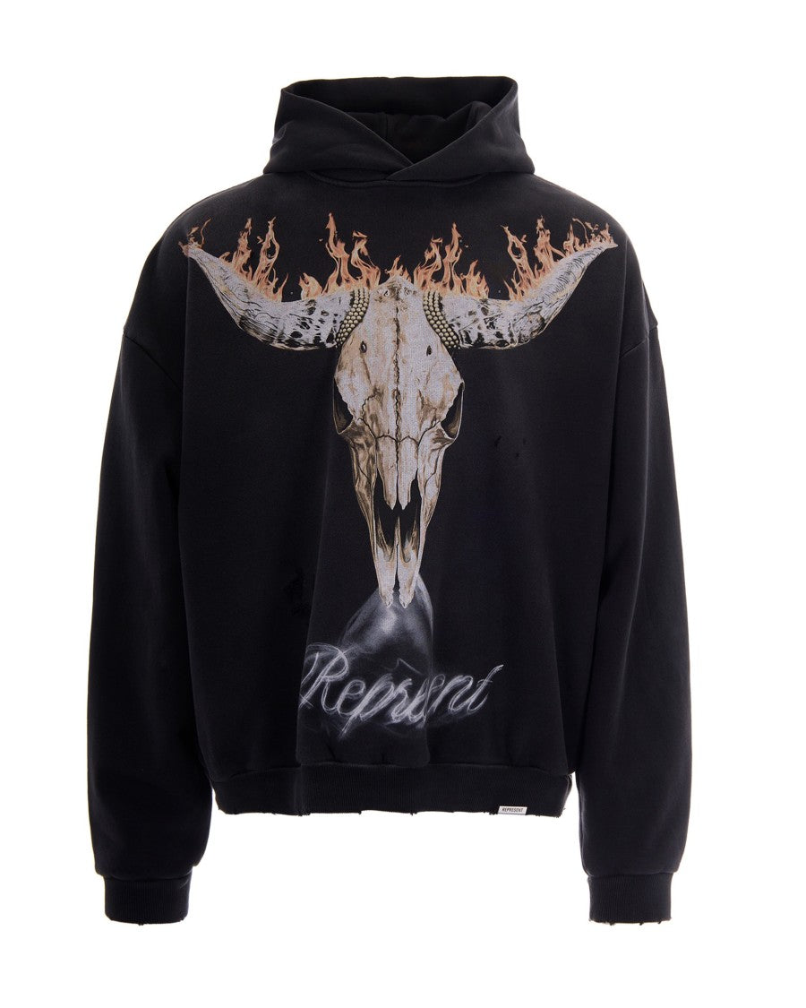 Represent British Cowboys Stained Black Sweatshirt