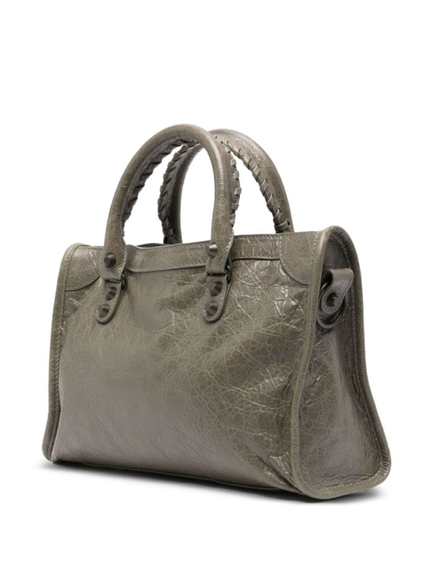 Balenciaga Textured Rectangular Handbag With Braided Detailing