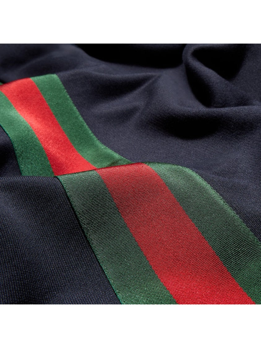Gucci Wide-Leg Sportswear Pants With Web Detailing