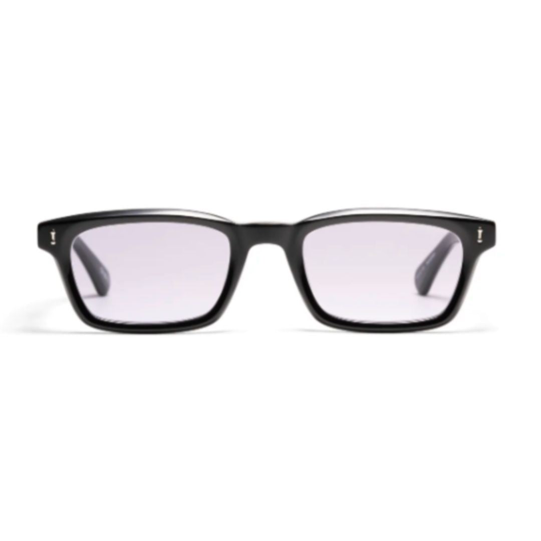 Peter And May S116 Self Exotic Black Purple Rectangular Acetate Sunglasses