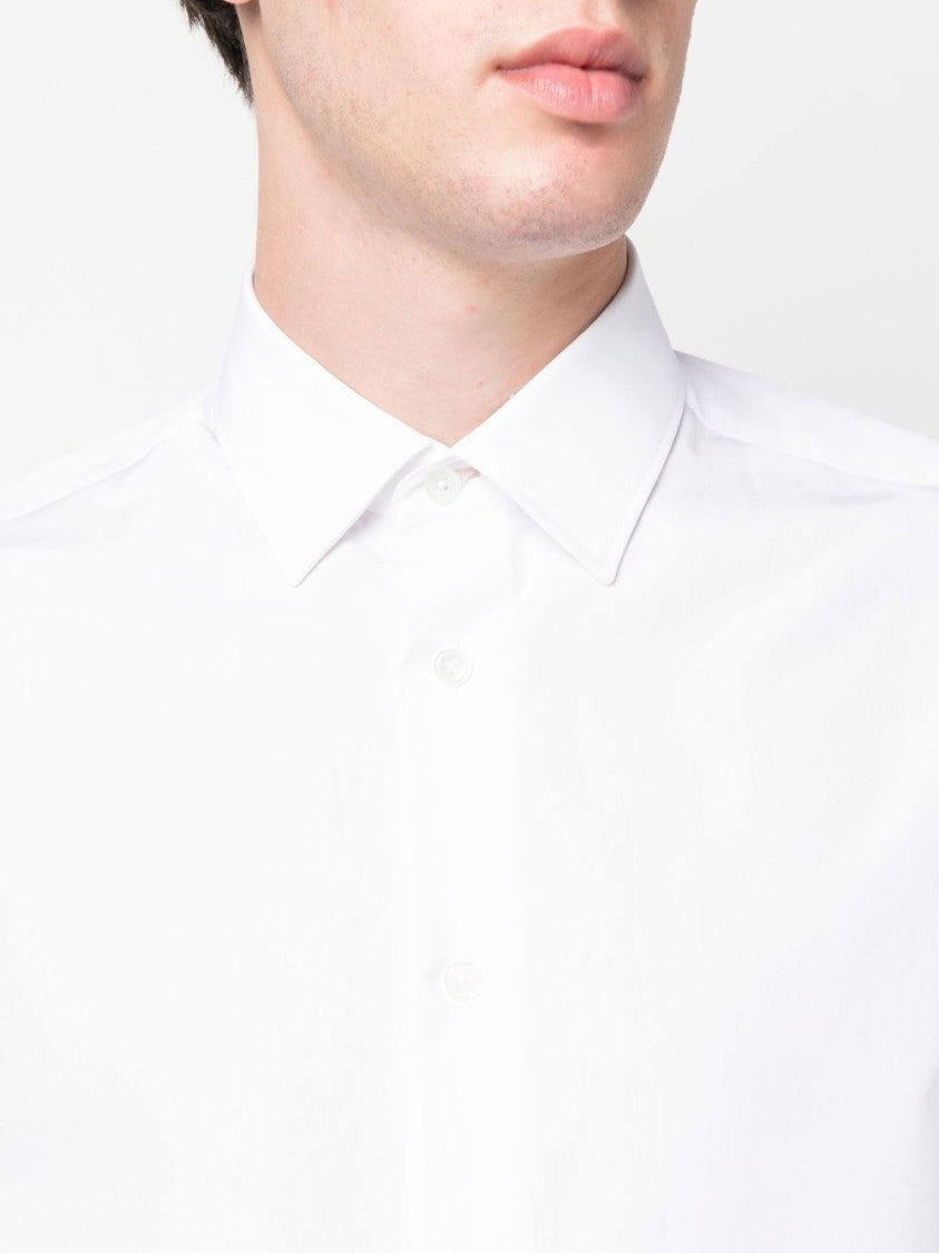 Paul Smith Slim Fit White Shirt With Artist Stripe Detailing