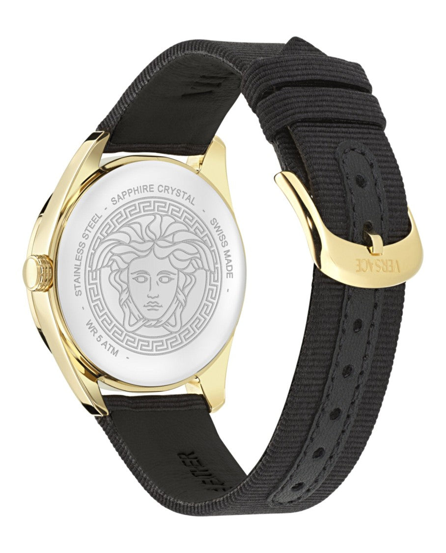 Versace New V-Circle Grosgrain Watch