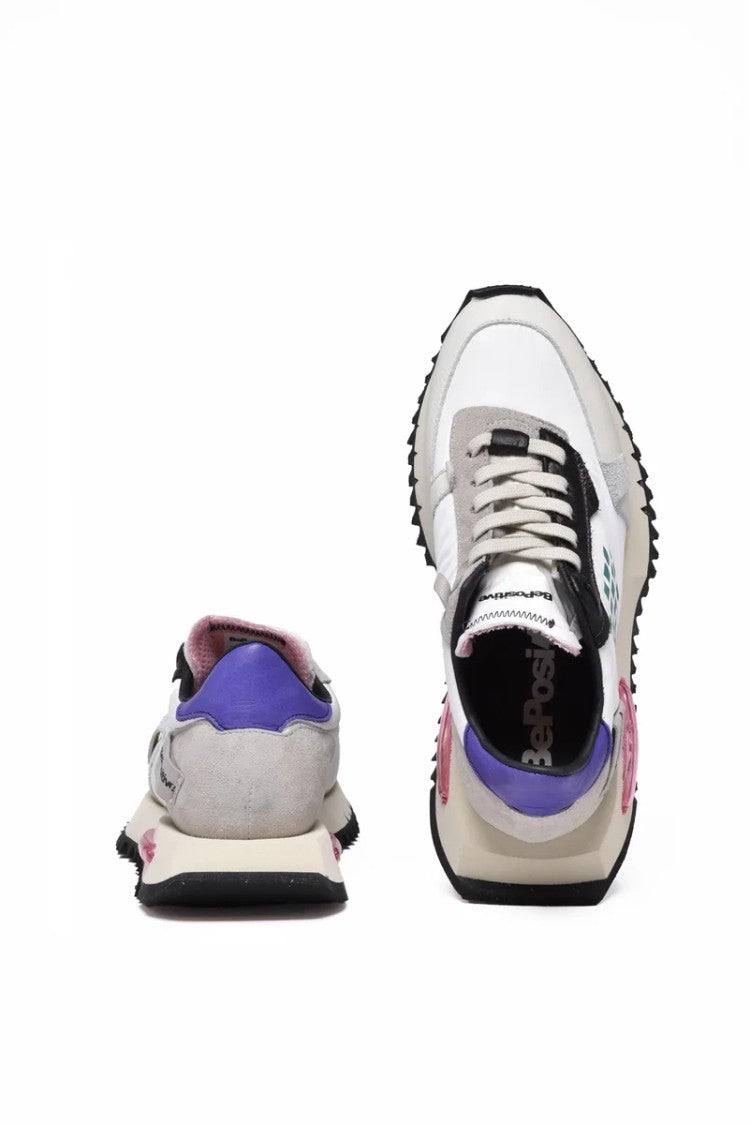 Be Positive Leather/Polyester Sneakers - White