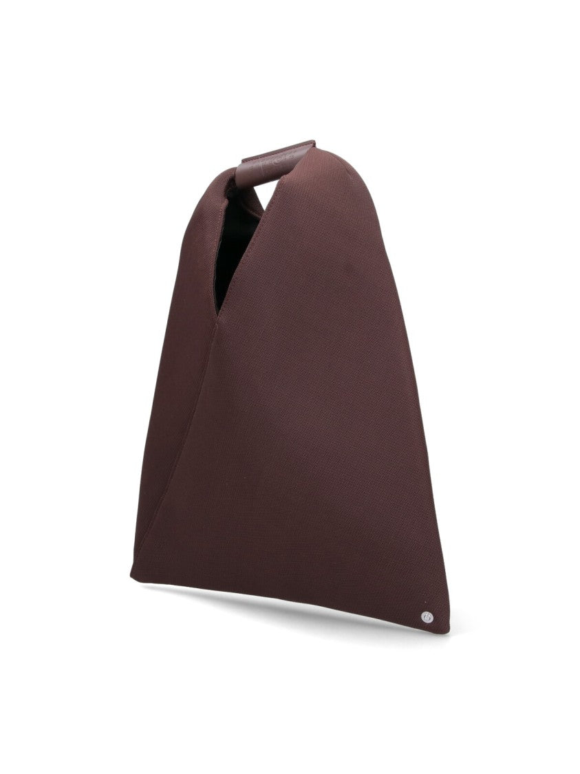 Mm6 By Maison Margiela Structured Brown Handbag With Minimalist Design