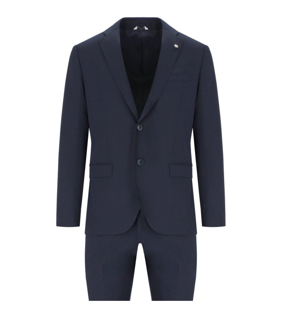 Manuel Ritz Dark Blue Single-Breasted Suit