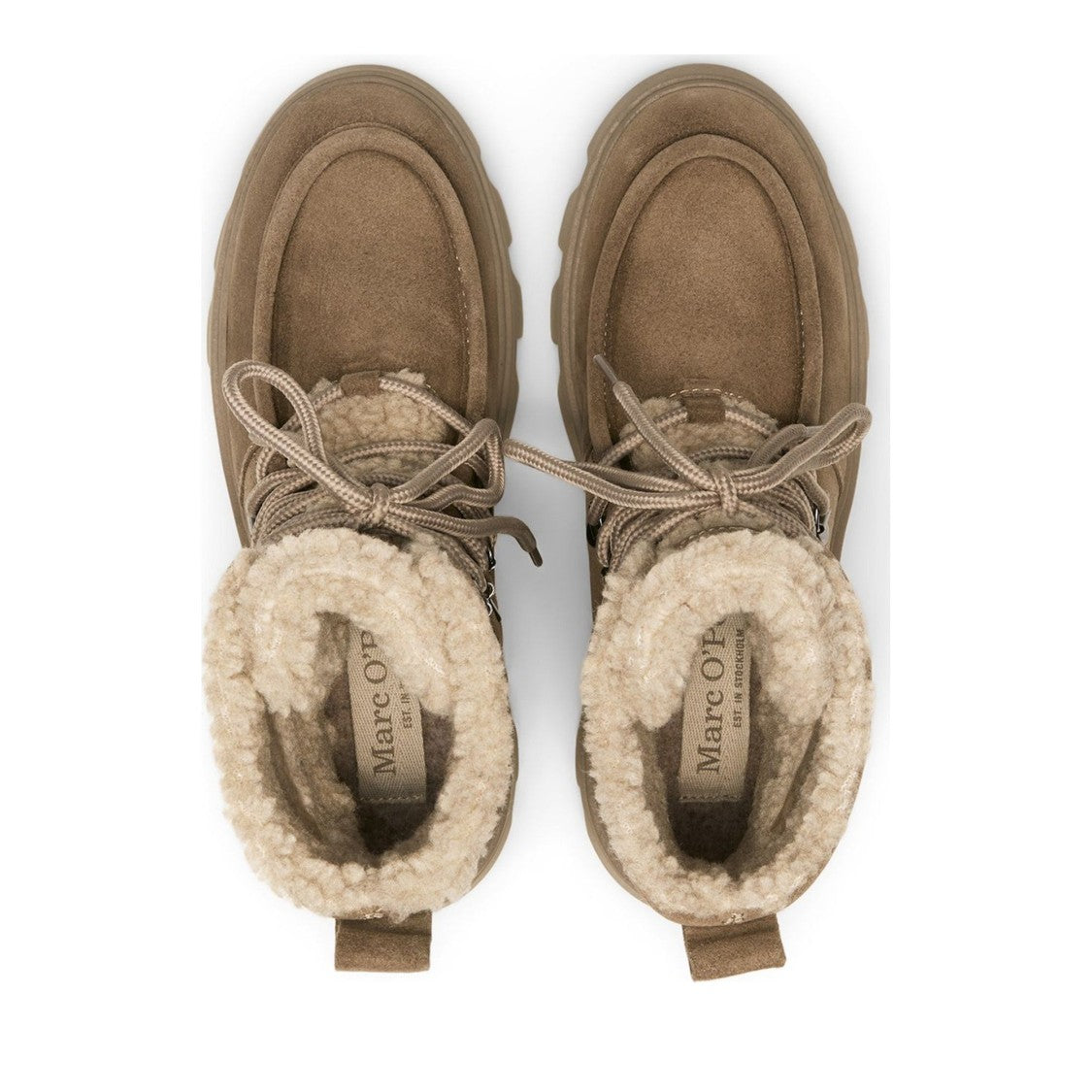 Marc O'polo Brown Liliam 9B Suede Chunky Boots