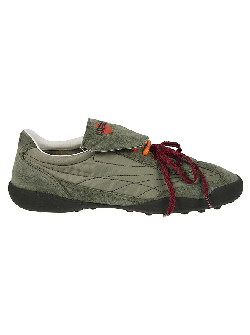 Dsquared2 Olive Soccer Calf Leather Low Sneakers