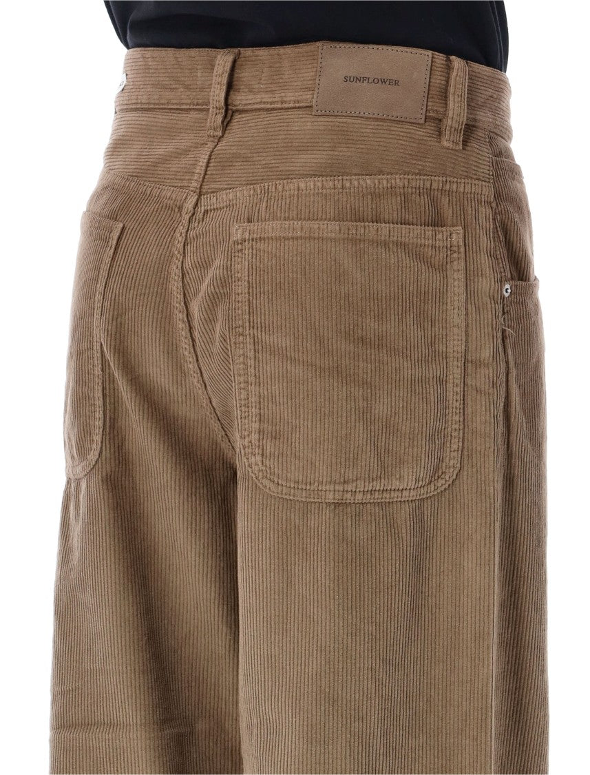 Sunflower Superwide Cotton Corduroy Textured Wide-Leg Pants