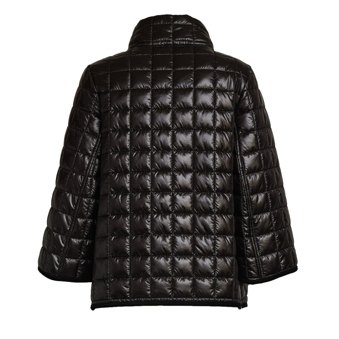 Fay Quilted Coat With Velvet Trim And Diamond Pattern
