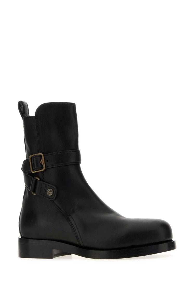 Burberry Black Leather Ankle Boots