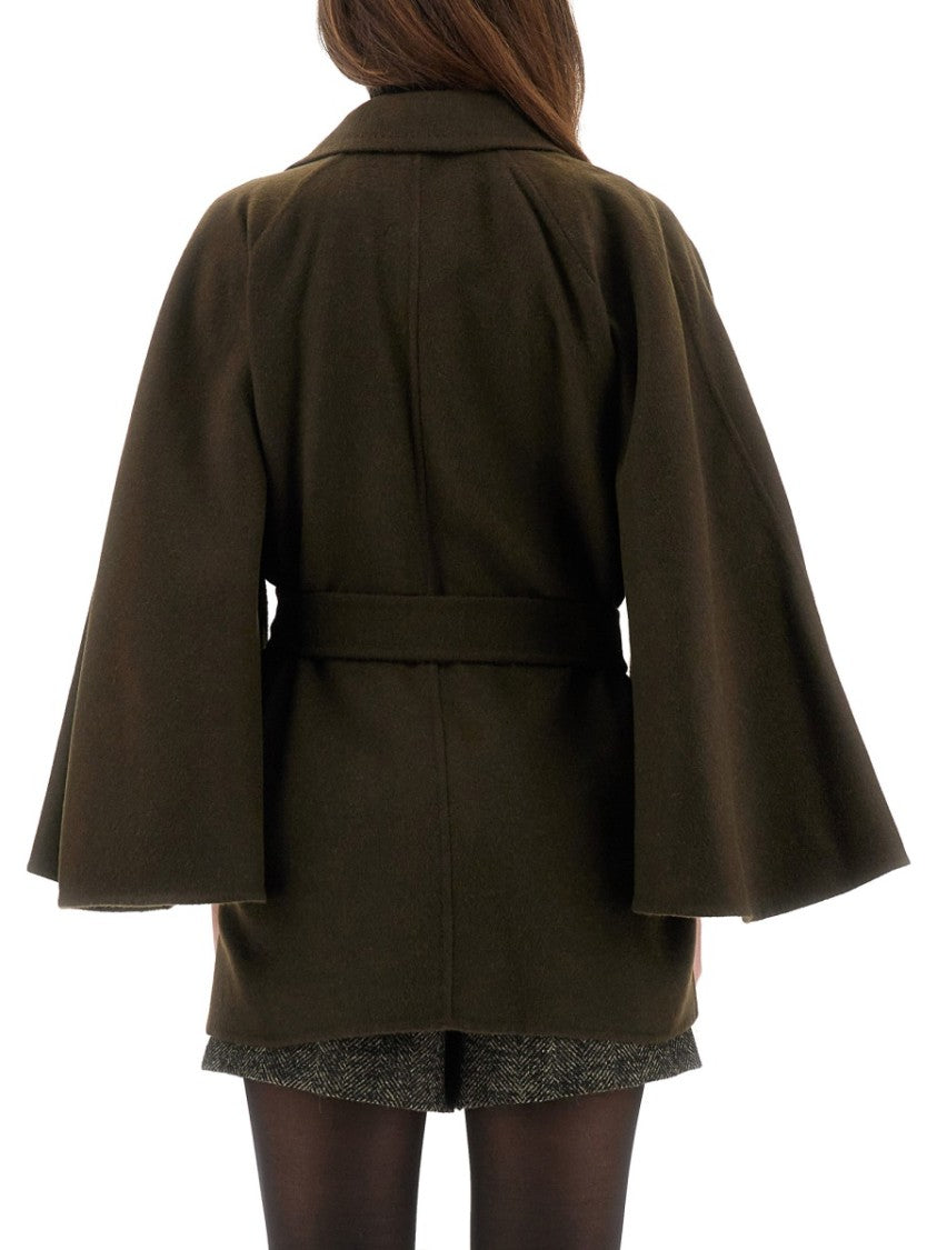 Max Mara Verna Belted Short Camel Coat