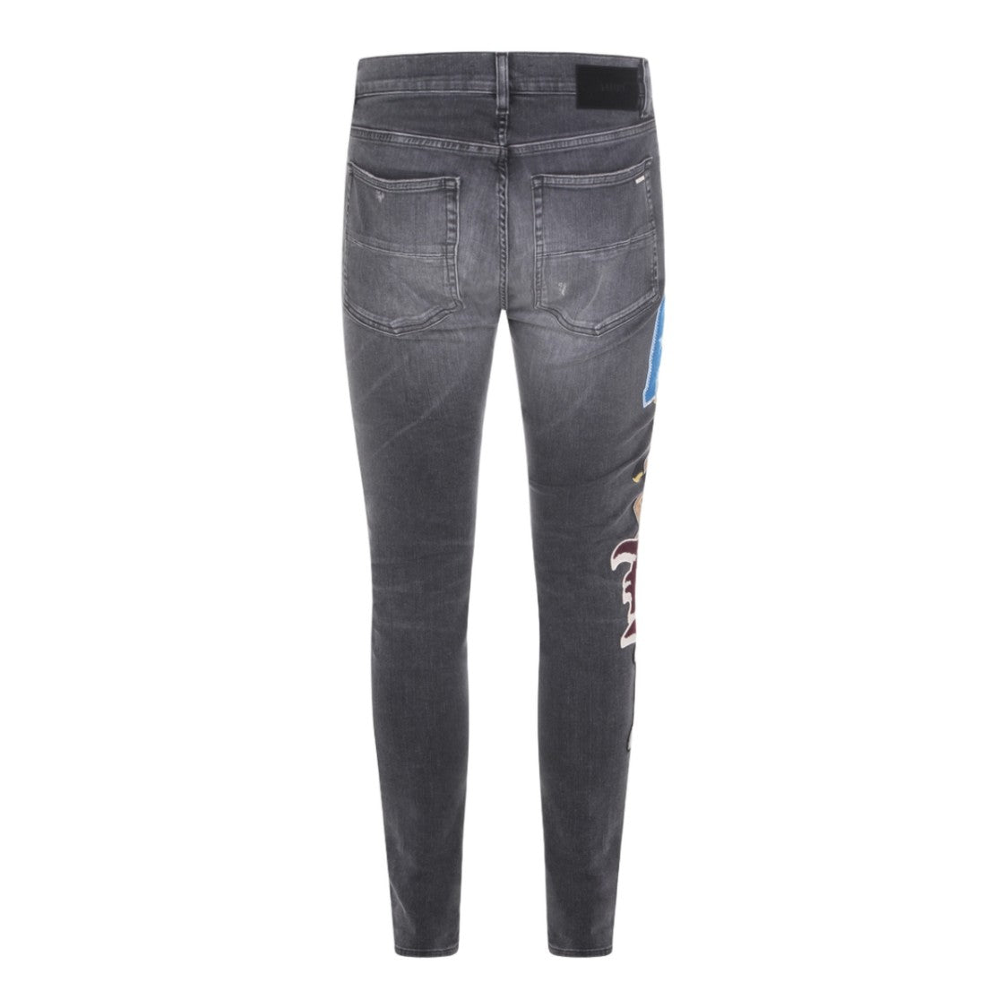 Amiri Slim-Fit Distressed Jeans With Bold Embroidered Patches