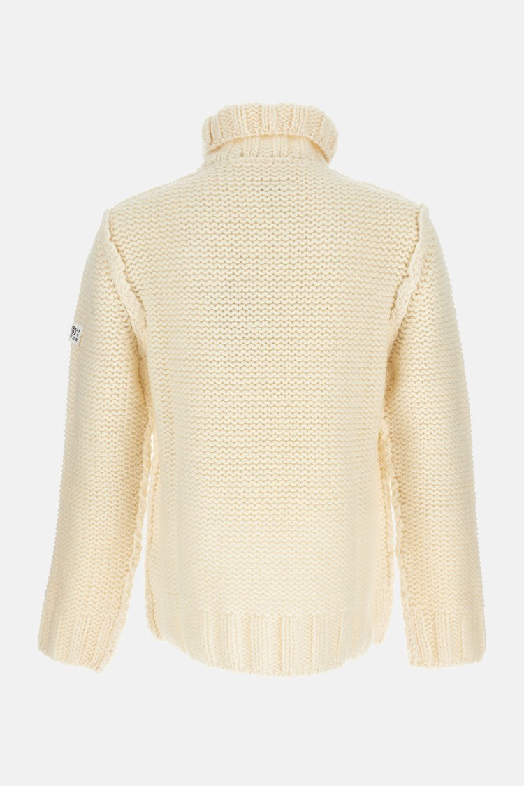 Mm6 By Maison Margiela Knit Turtleneck Sweater With Logo Patch