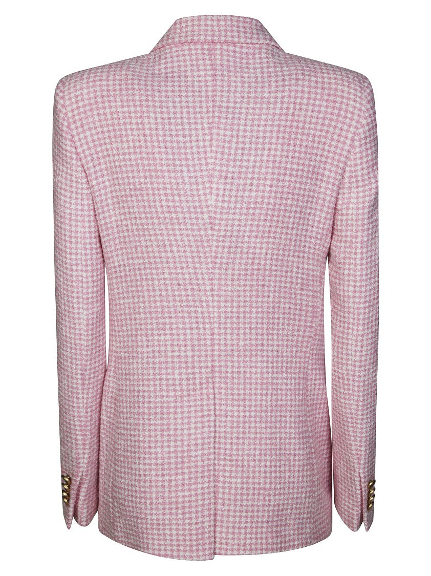 Tagliatore Double-Breasted Linen Blazer With Central Vent