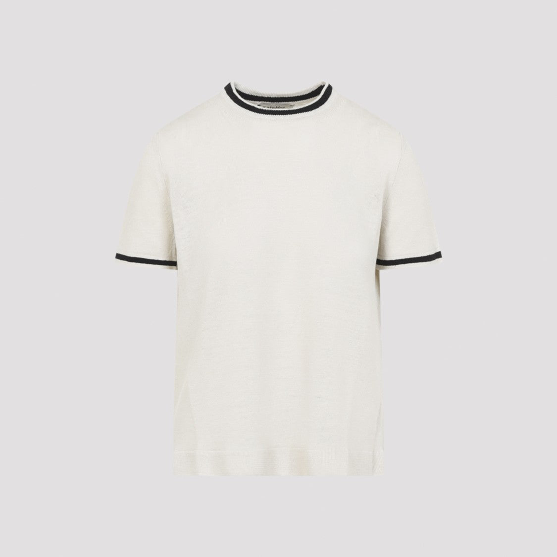 Max Mara Short-Sleeved Knit Top With Contrasting Trim