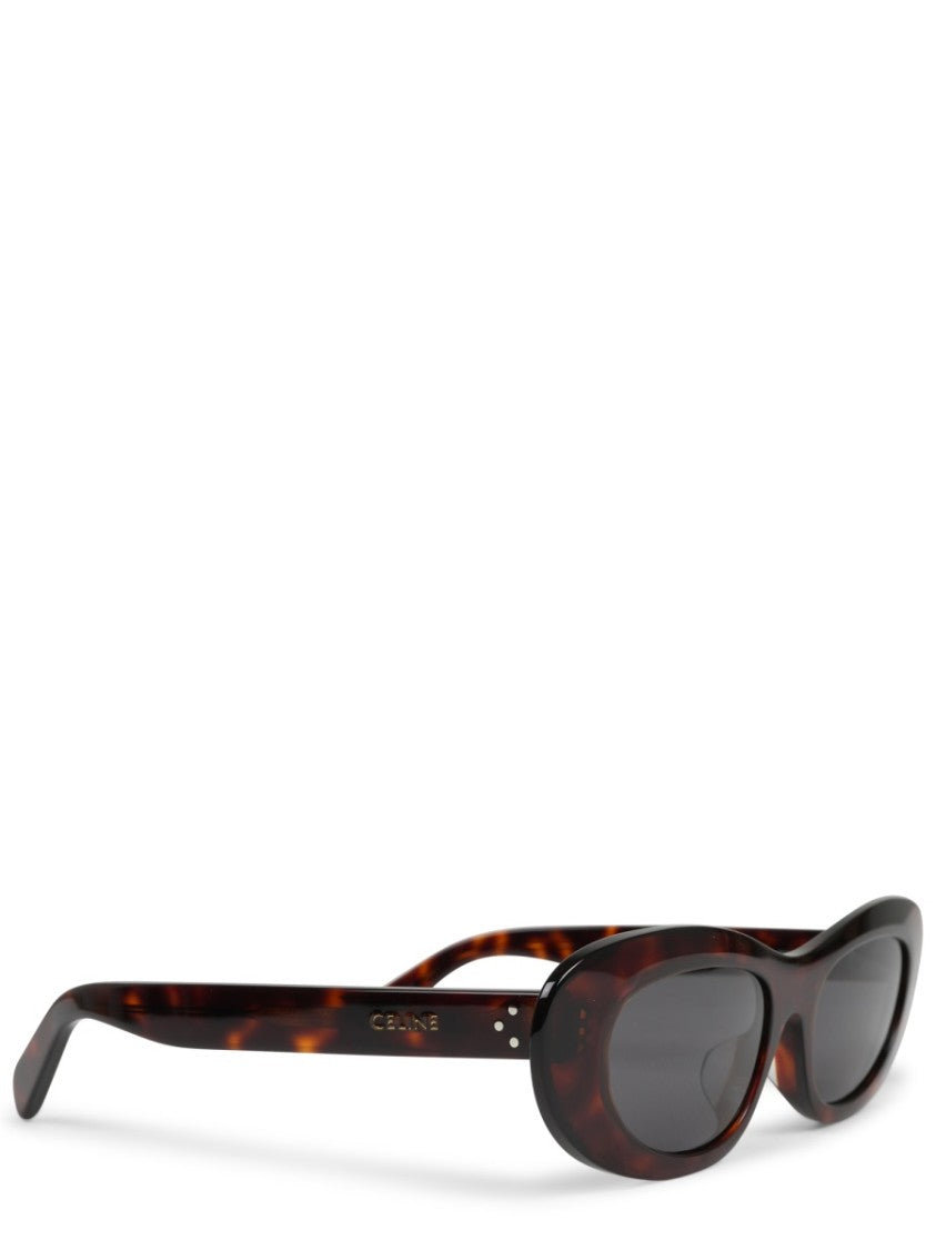 Celine Tortoiseshell Cat-Eye Sunglasses With Bold Retro Frame