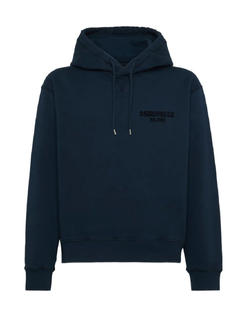 Dsquared2 Black Hoodie With Drawstring Hood