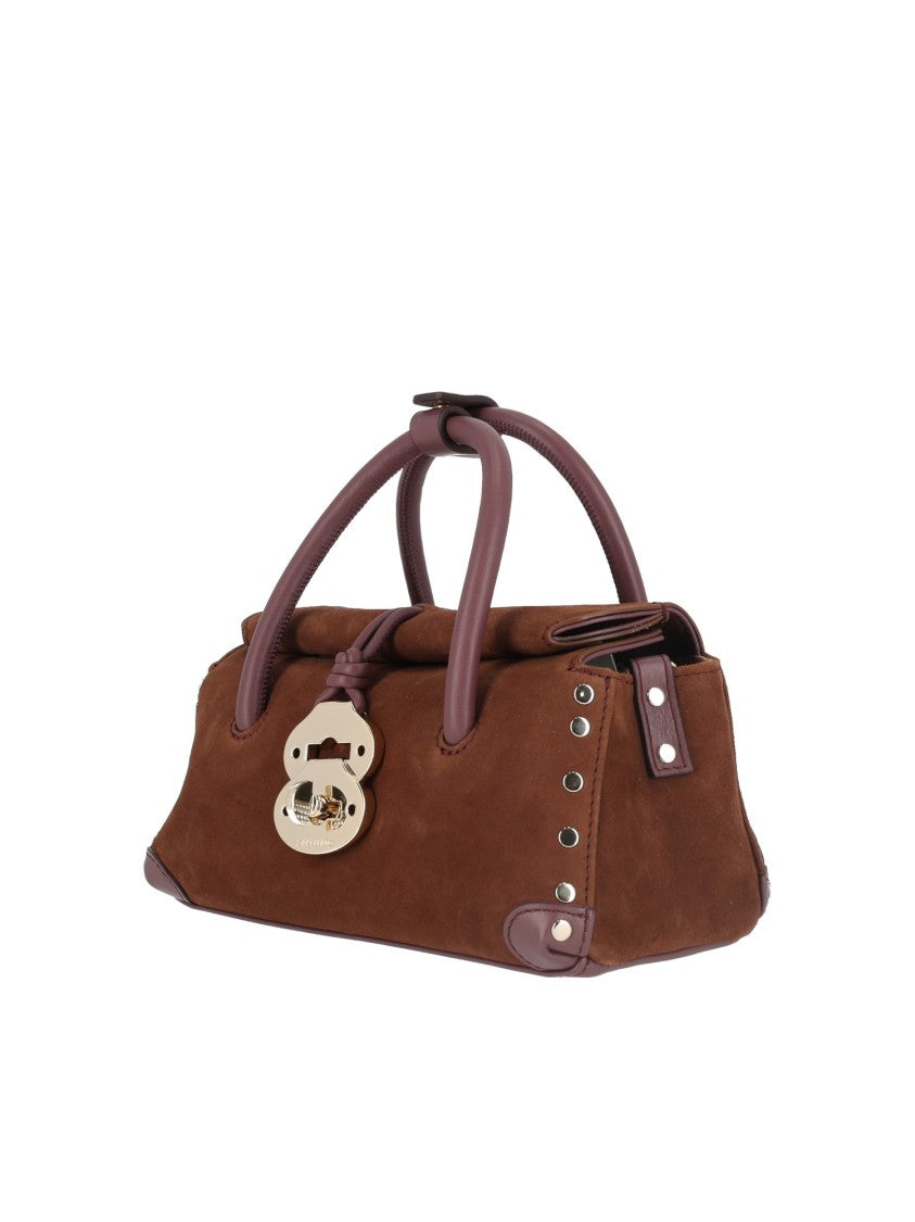 Zanellato Srl Brown Dotta Zashmere Suede Shoulder Bag