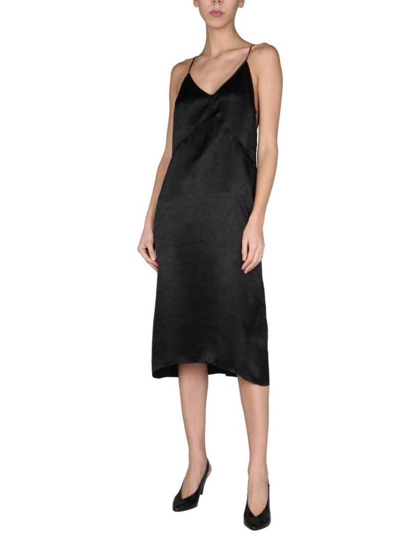 Dsquared2 Midi Dress With Crossed Shoulder Straps