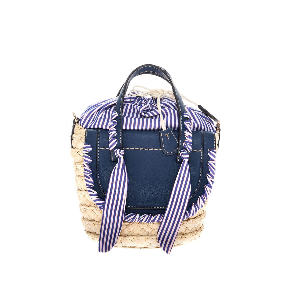 Cuba Lab Habanera Leather And Rafia Bag