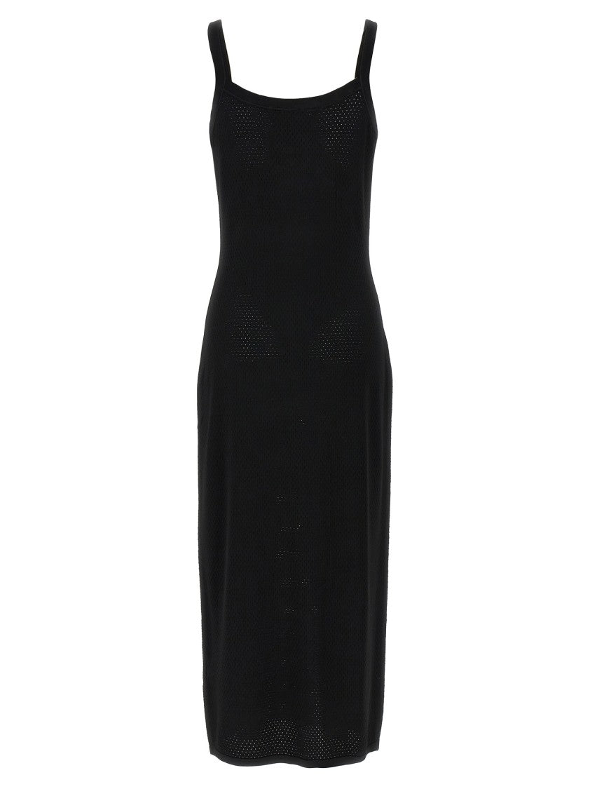 T By Alexander Wang Openwork Mesh Midi Dress