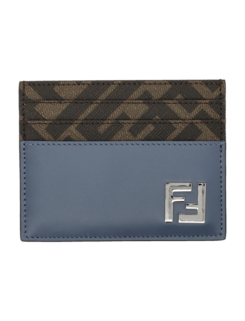 Fendi Textured Ff Squared Card Holder