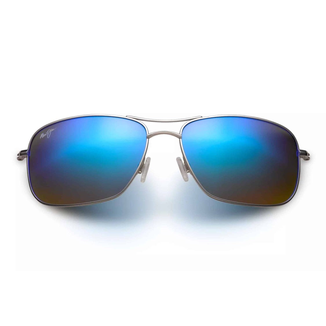 Maui Jim Blue Mj0246s Gradient Titanium Rectangular Sunglasses