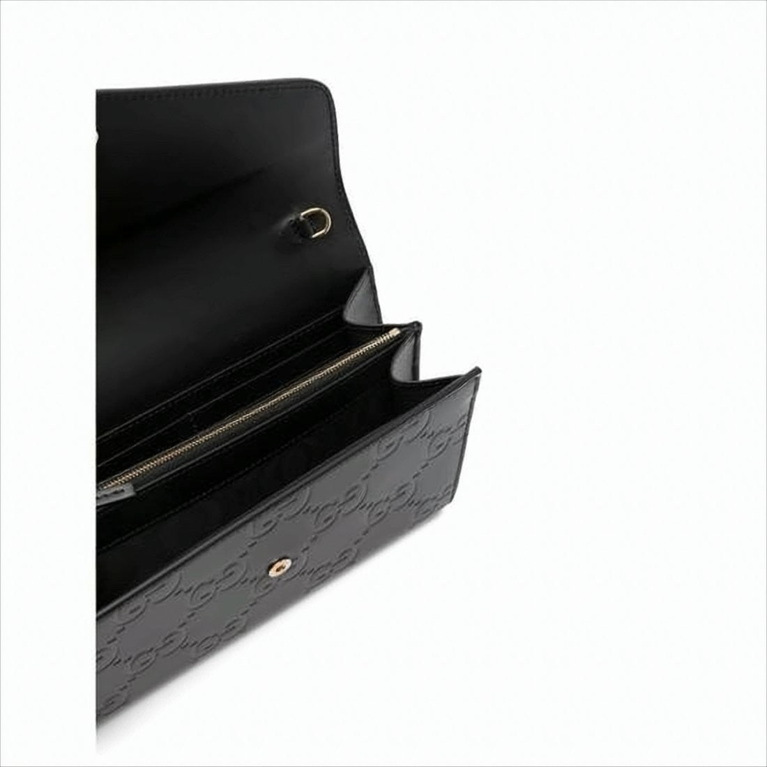 Gucci Embossed Leather Crossbody Bag With Gold-Tone Hardware