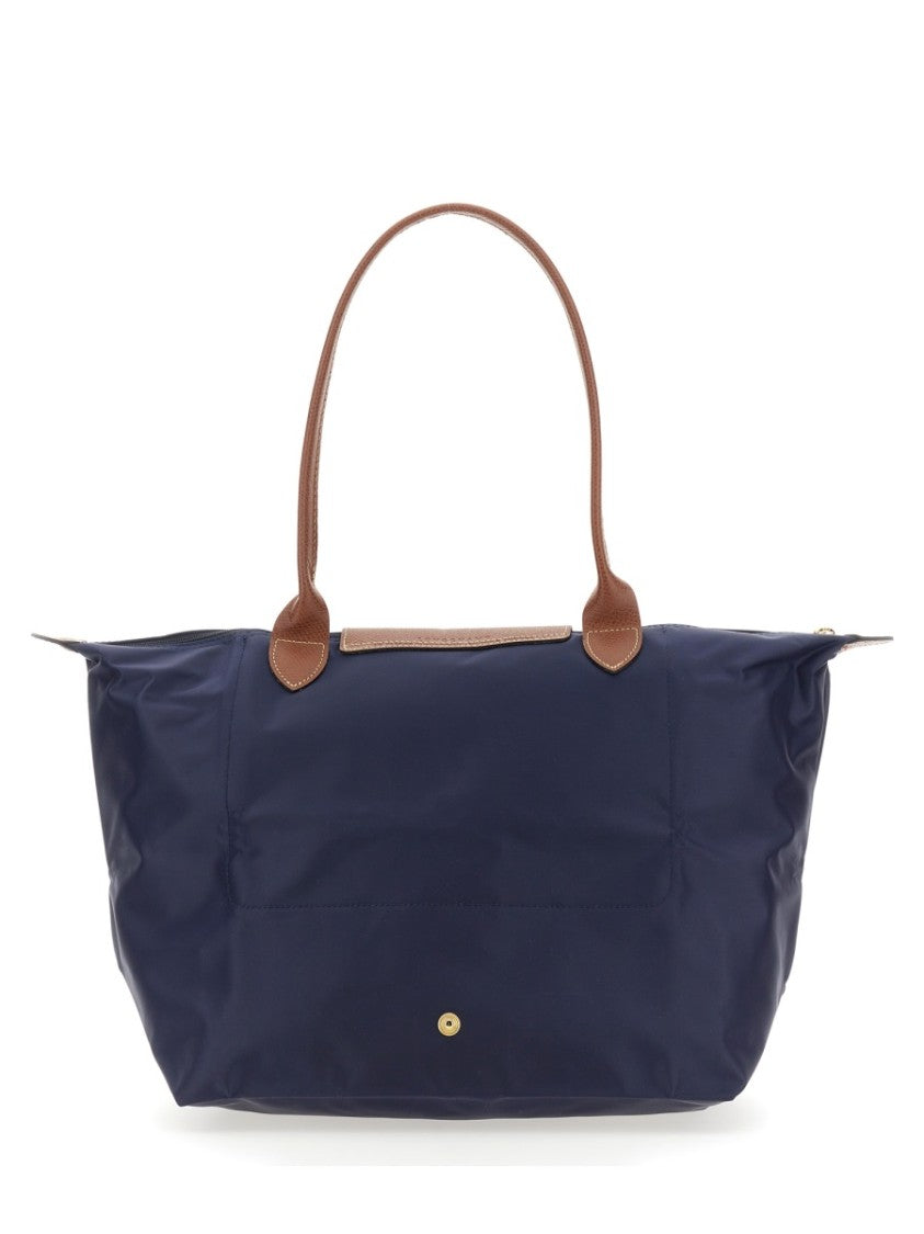 Longchamp Le Pliage Large Leather-Accent Tote Bag