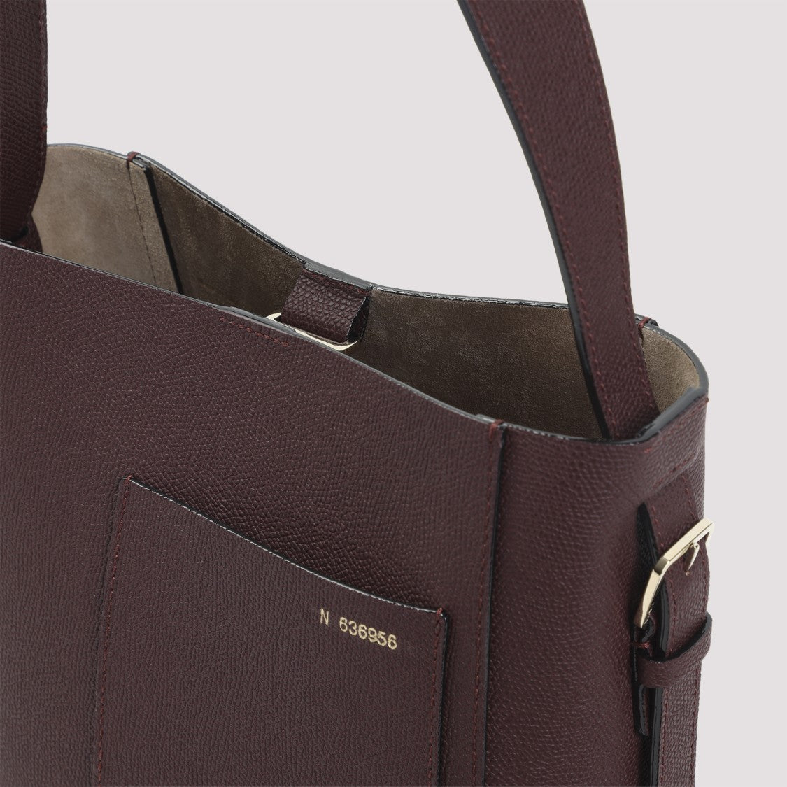 Valextra Amaranto Calf Leather Small Bucket Bag