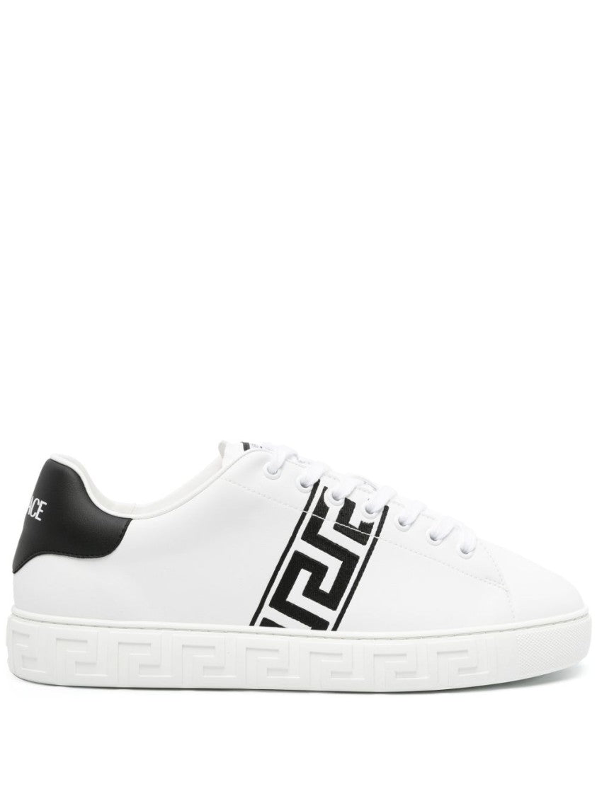 Versace Calf Leather Low-Top Sneakers