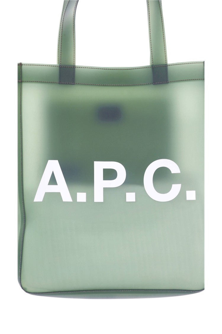 A.P.C. Lou Transparent Kaki Tote Bag