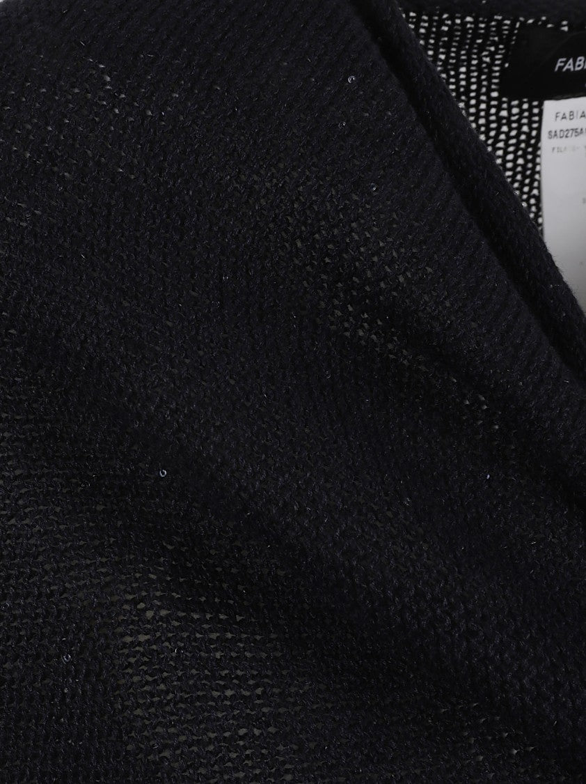 Fabiana Filippi Loose-Fit Blue Shirt With Deep V-Neckline