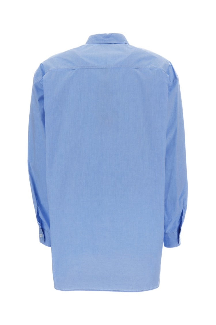 Dusan Light Blue Cotton Shirt With Pointed Collar