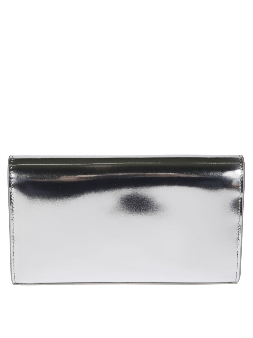 Diesel Metallic Silver Wallet With Detachable Strap
