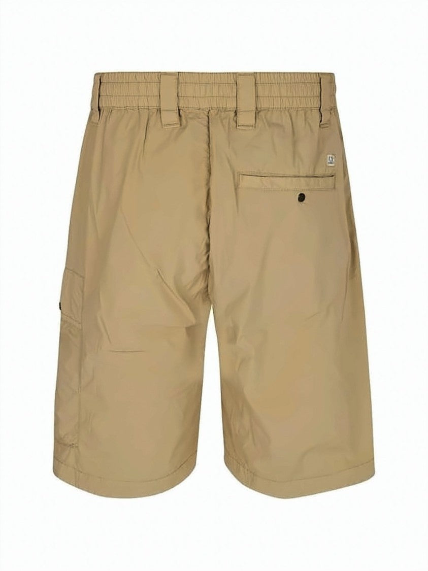 C.P. Company Tailored Mid-Thigh Shorts With Elastic Waistband And Distinct Logo