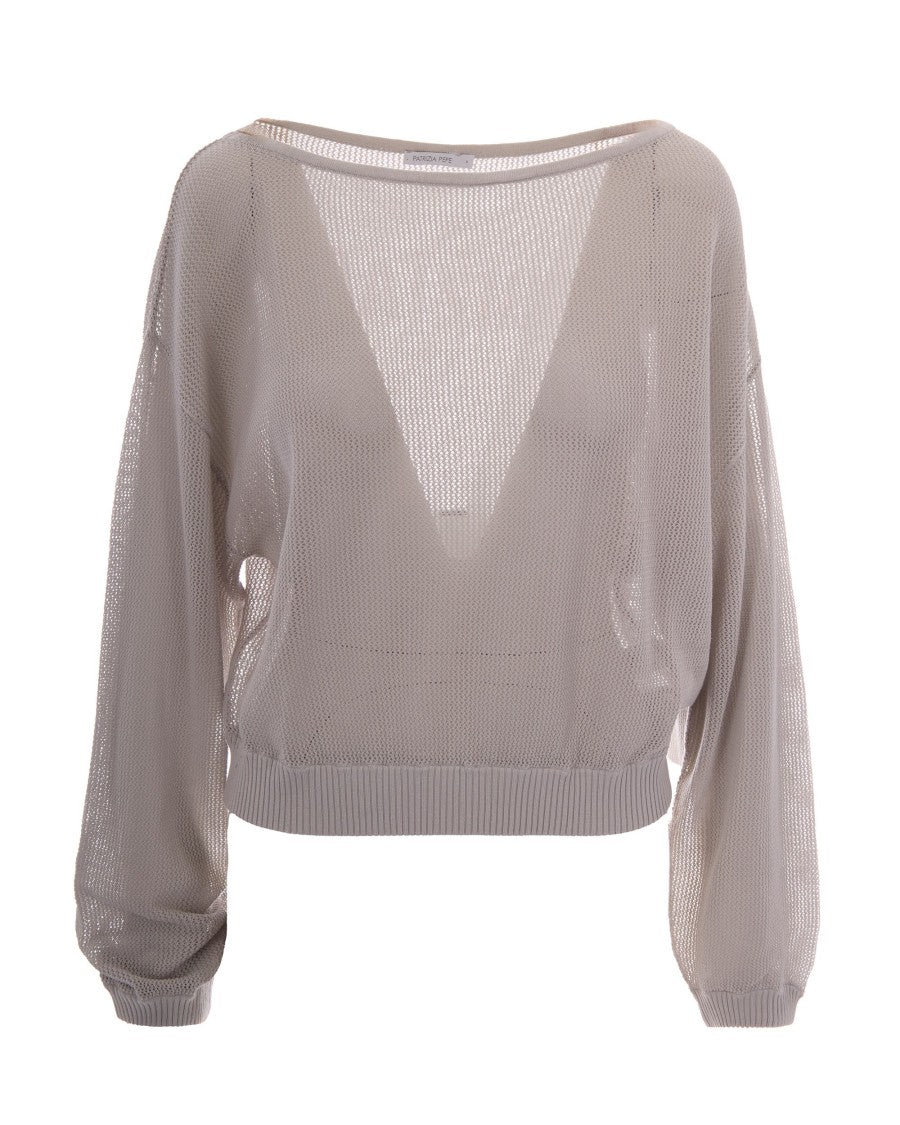 Patrizia Pepe Lightweight Knit Pullover With Discreet Logo Detail