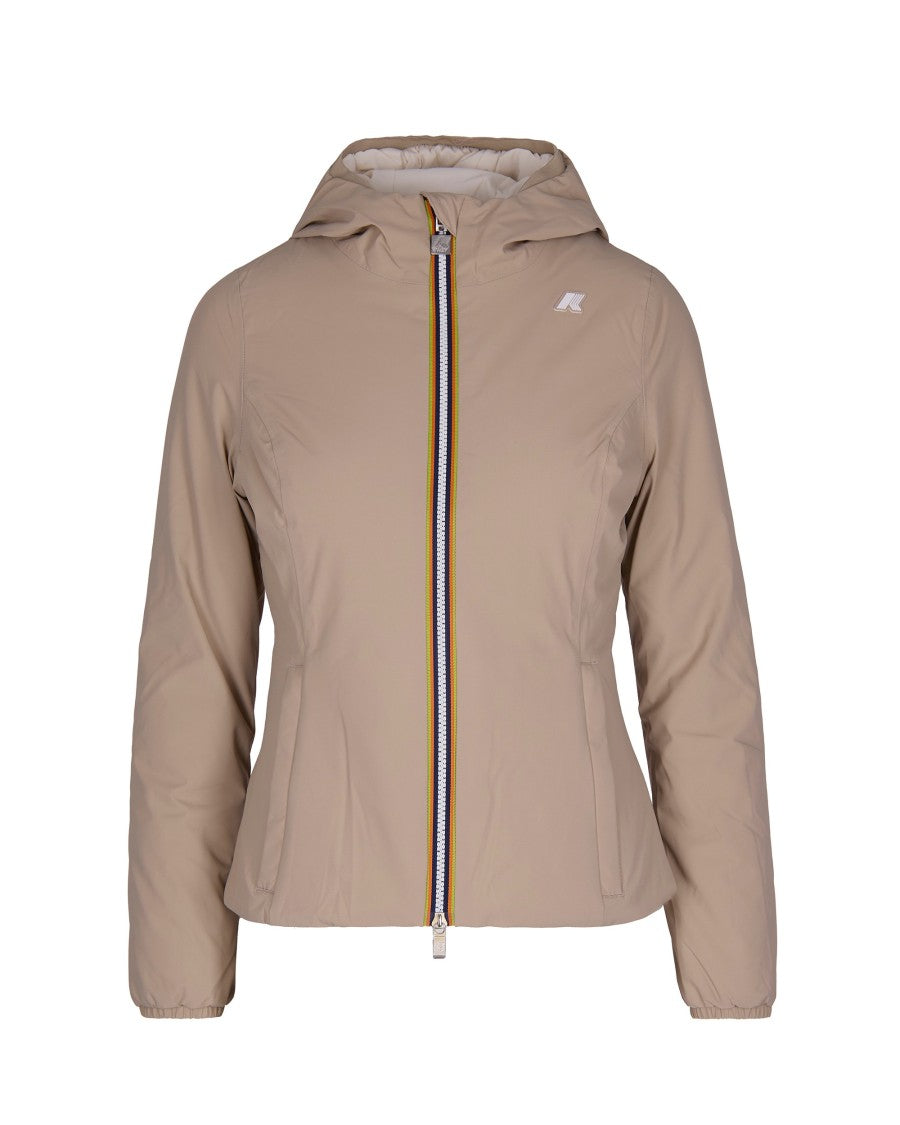 K-Way Lily St Warm Double Beige/White Jacket