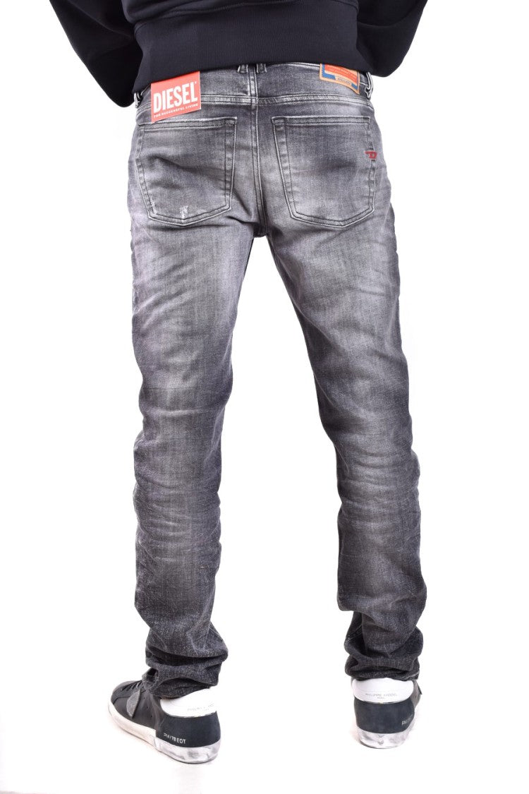 Diesel Slim-Fit Distressed Black Faded Jeans