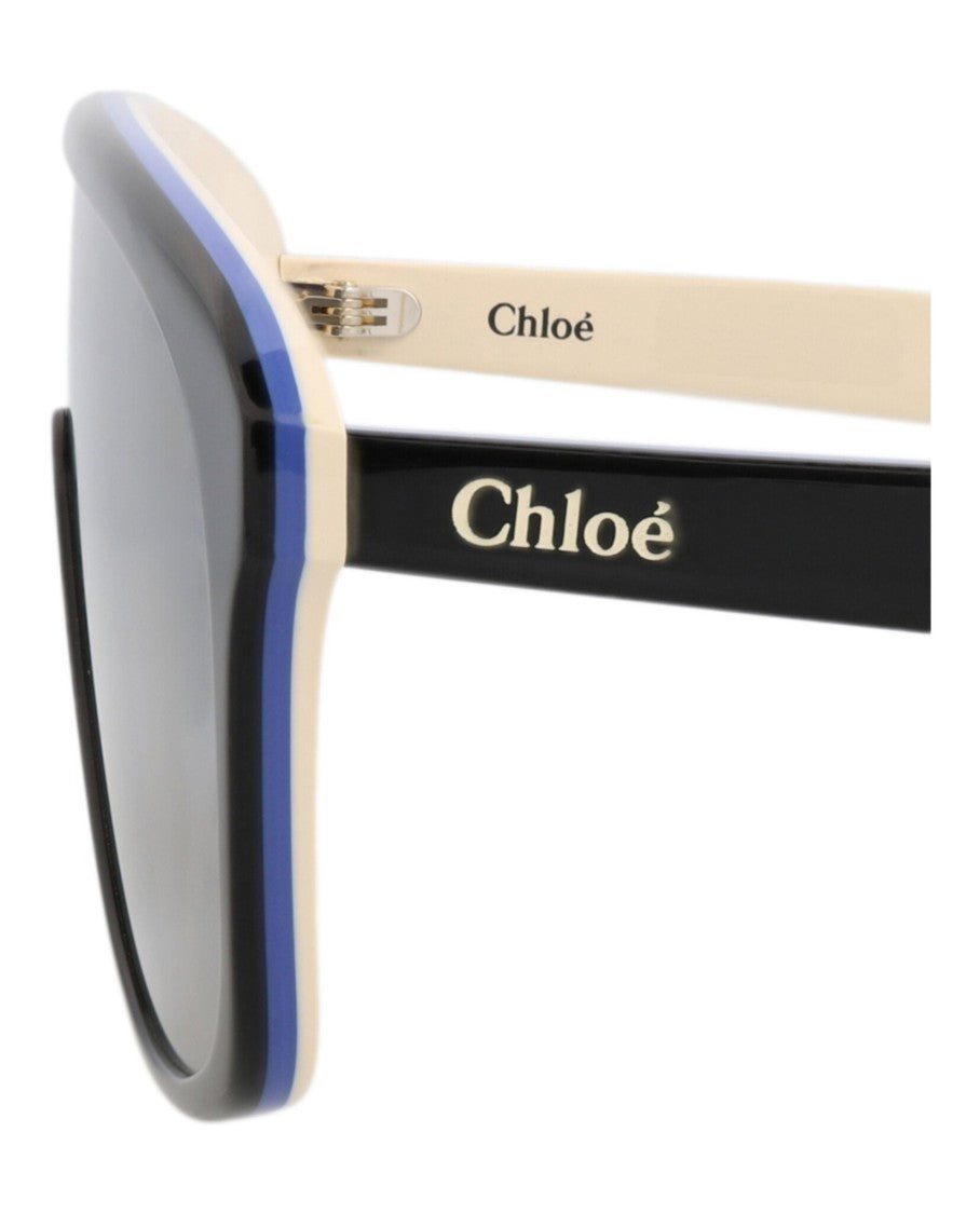 Chloé Aviator-Frame Recycled Acetate Sunglasses With Gold Logo Detail