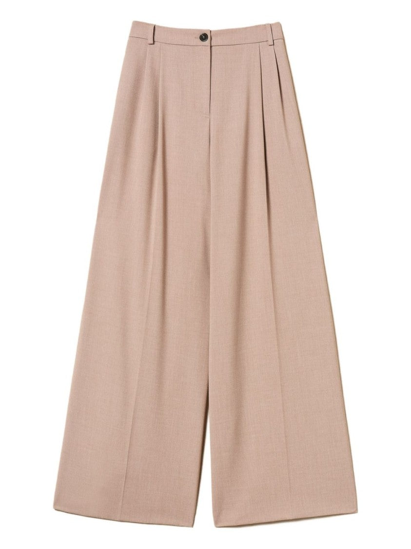 Twin-Set Wide-Leg Trousers With High Waist
