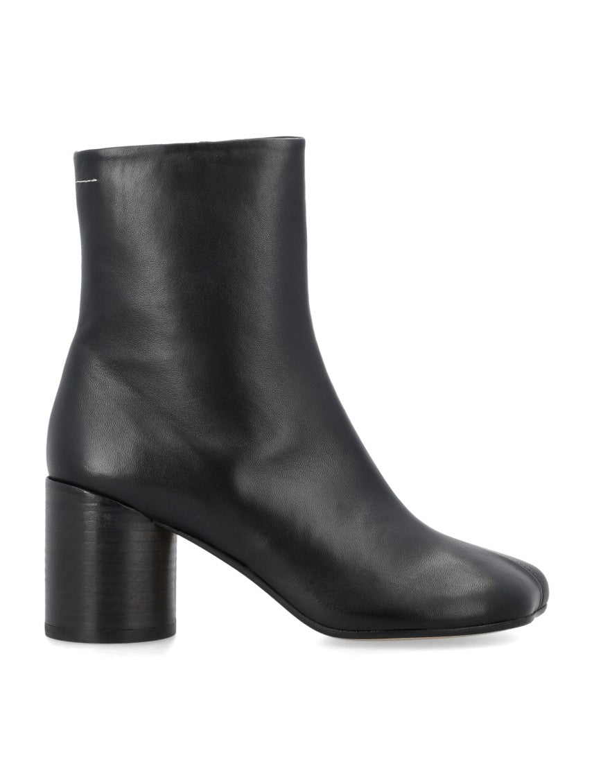 Mm6 By Maison Margiela Black Leather Ankle Booties