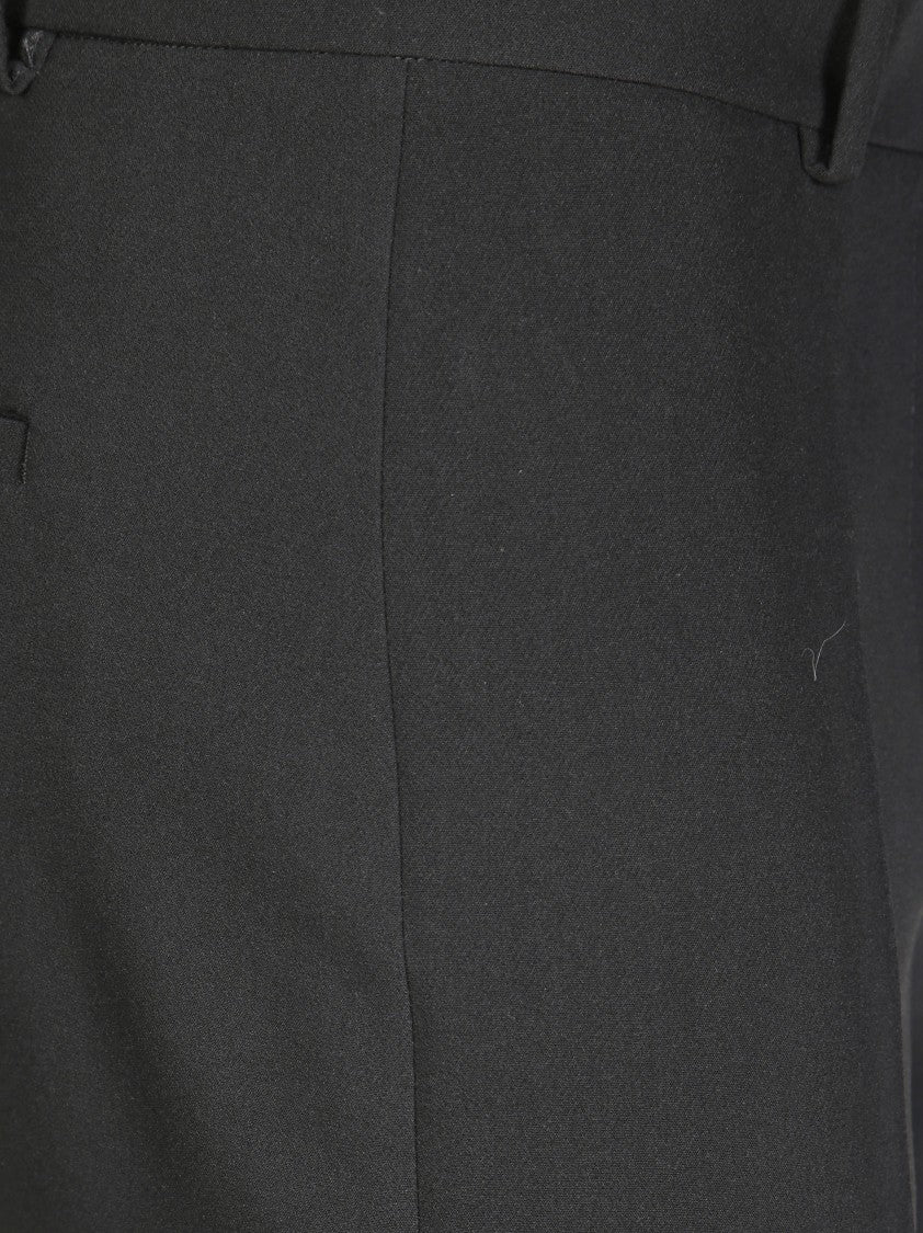 Pinko Slim-Fit Black Pants With Ankle Slits