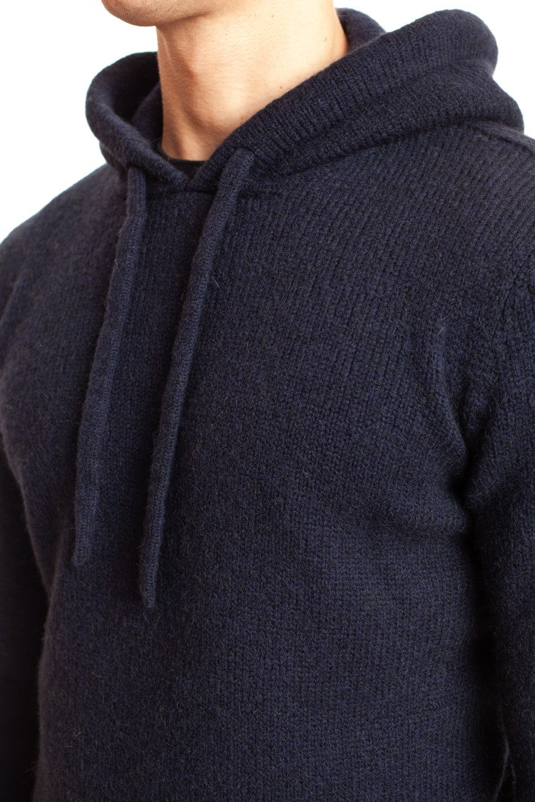 Roberto Collina Camel Wool Hooded Sweater