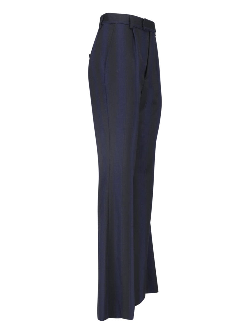 Vivienne Westwood Tailored Flared Striped Wool Formal Pants