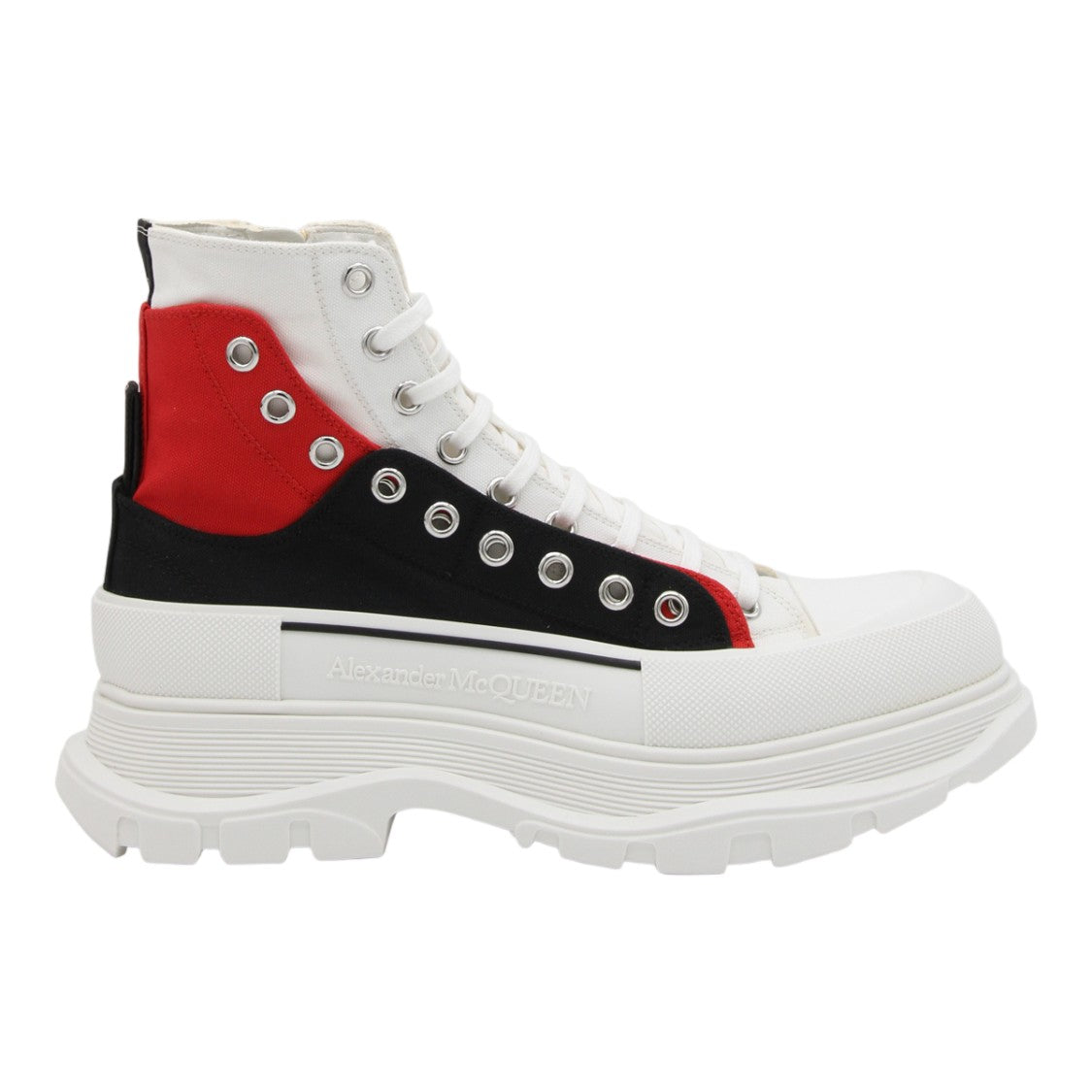 Alexander Mcqueen Chunky High-Top Boots With Tri-Color Design