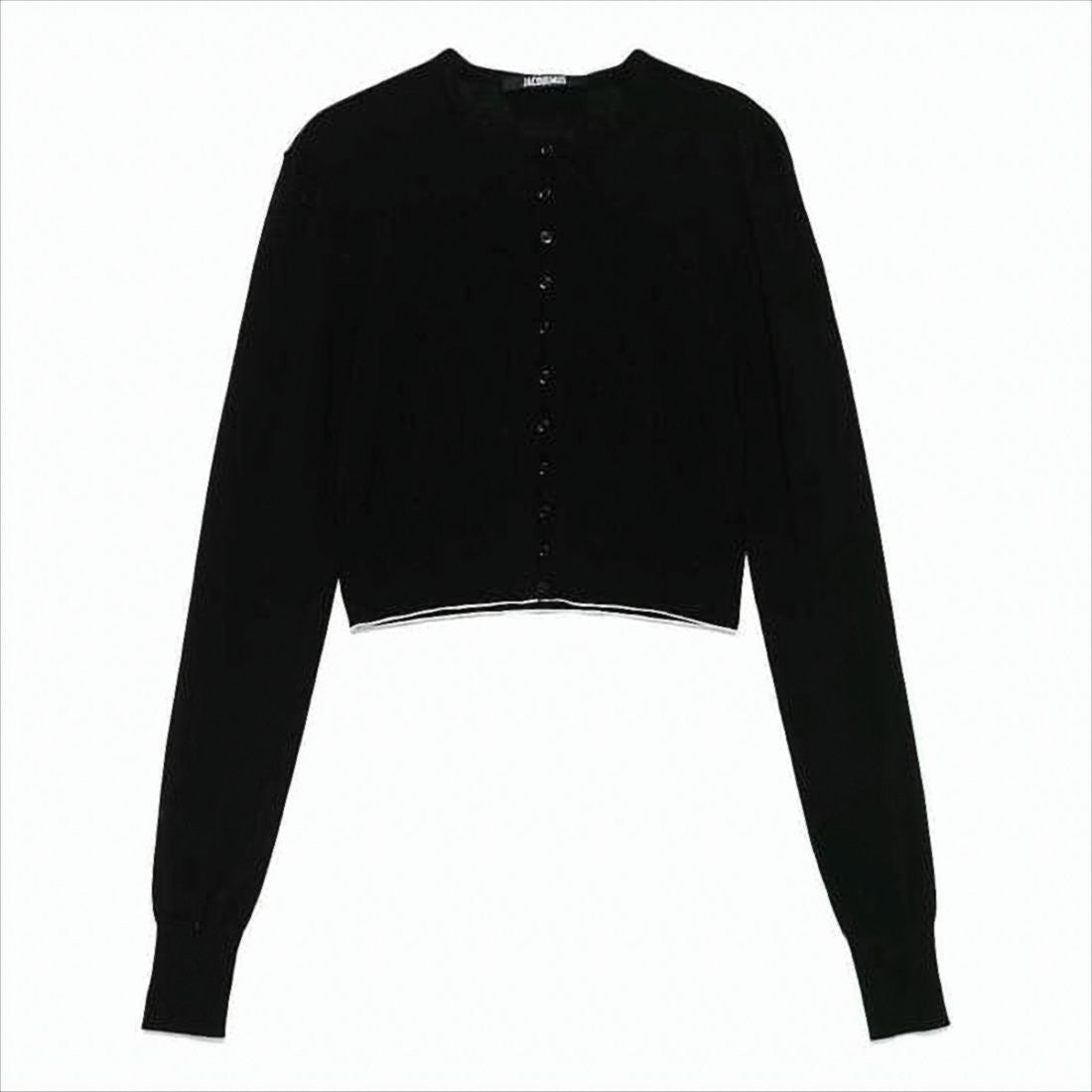 Jacquemus Cropped Cardigan With Button-Down Front And Ribbed Hem